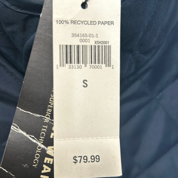 "NWT" Banana Republic Navy Blue Quilted Full Zip Vest- Women's Size Small - Picture 3 of 11